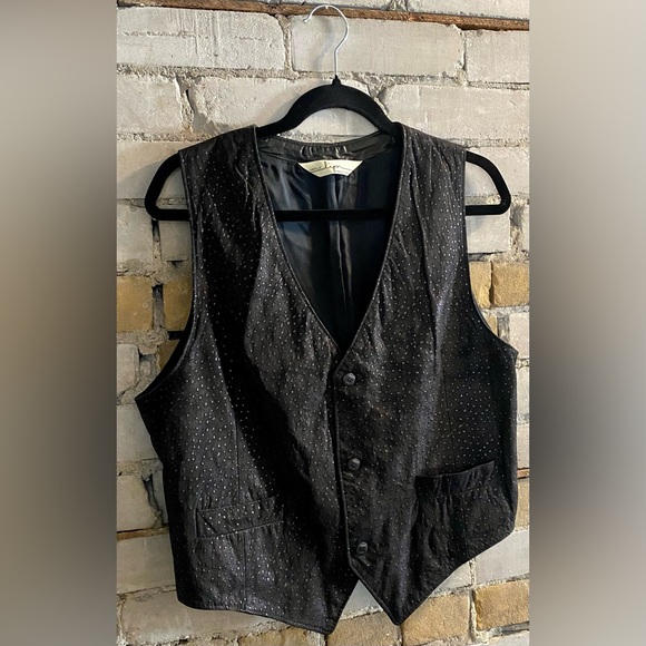 Sibylle Lyn Black Leather Vest Size S - Picture 4 of 7